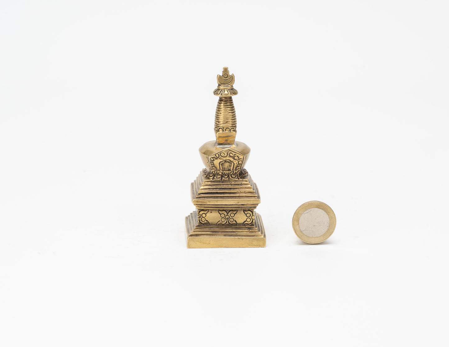 Brass Stupa of Enlightenment – 9 cm