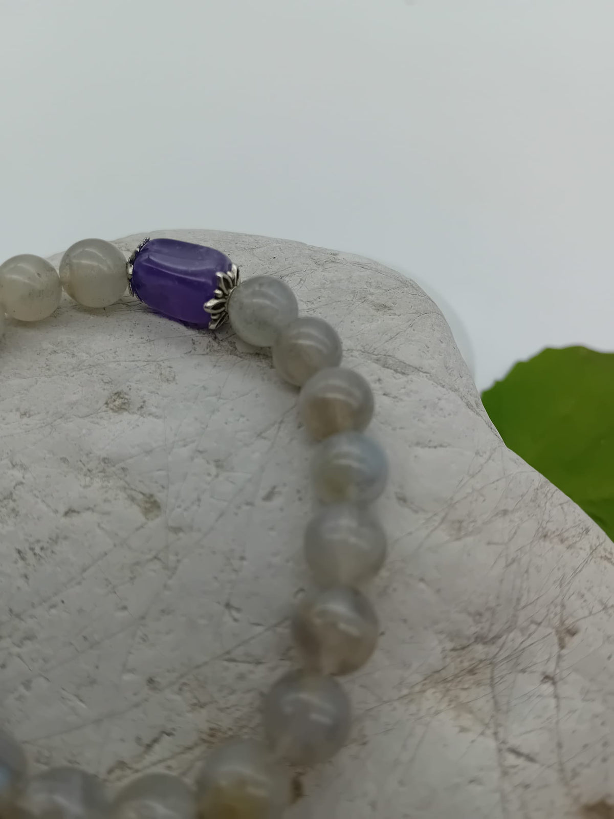 POS Labradorite 7mm & Amethyst Bracelet