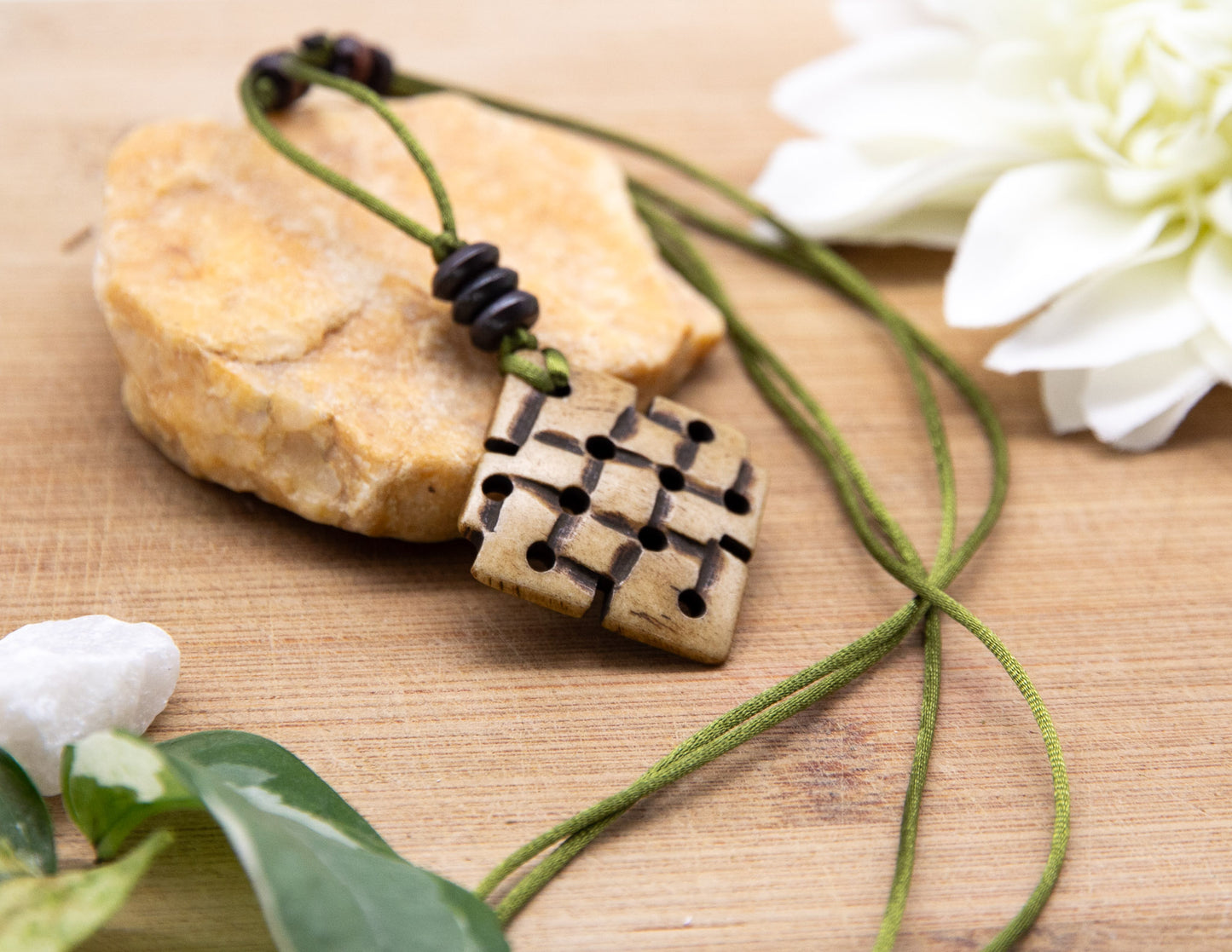 Bone Endless Knot Necklace