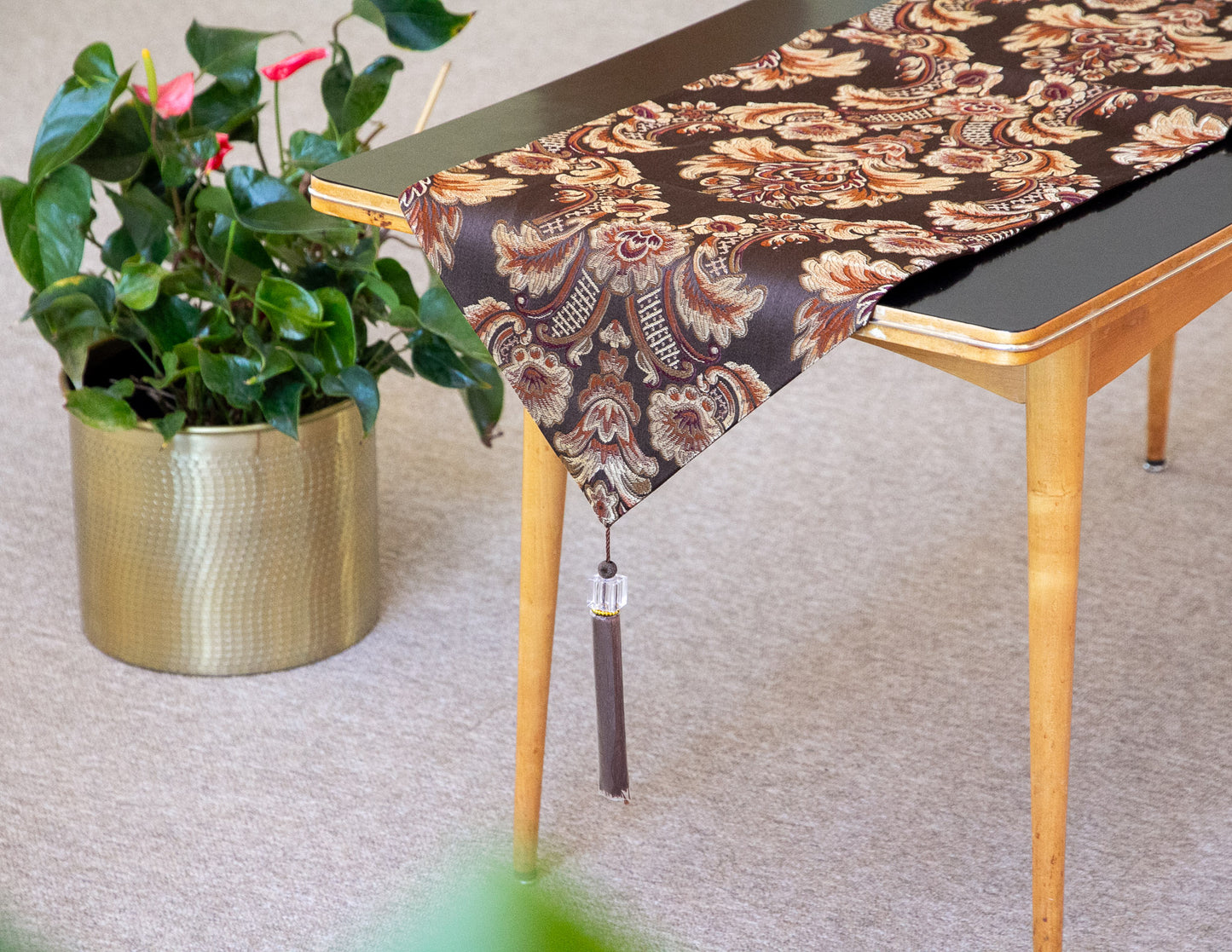 Läufertuch aus Brokat – 33 x 92 cm