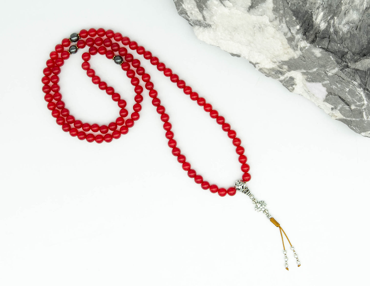 Carnelian & Hematite Mala – 8mm