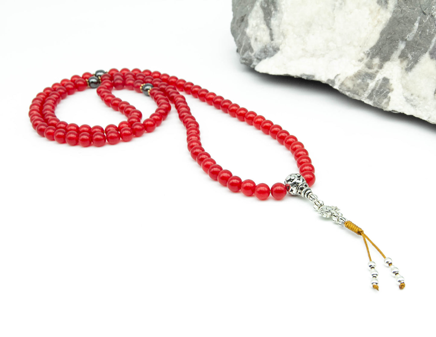 Carnelian & Hematite Mala – 8mm
