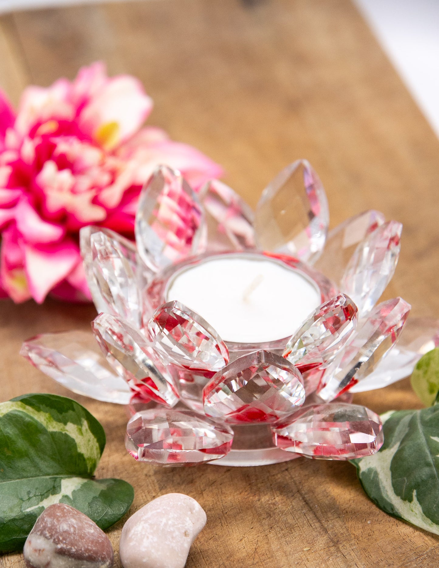 Crystal Glass Candle Holder
