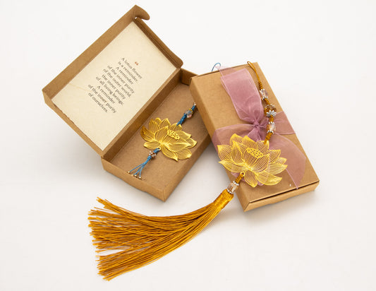 Pendentifs lotus doré fabriqué manuellement