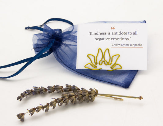 Marque-page Lotus avec citation