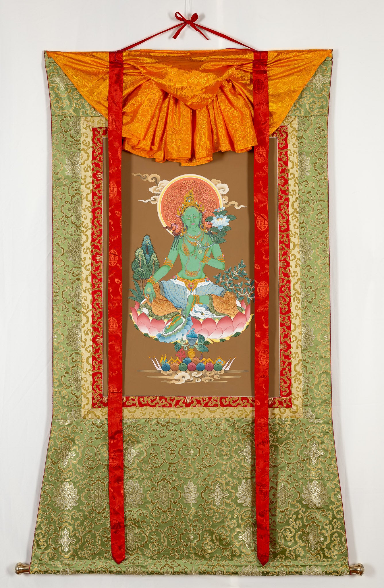 Grüne Tara Thangka IX