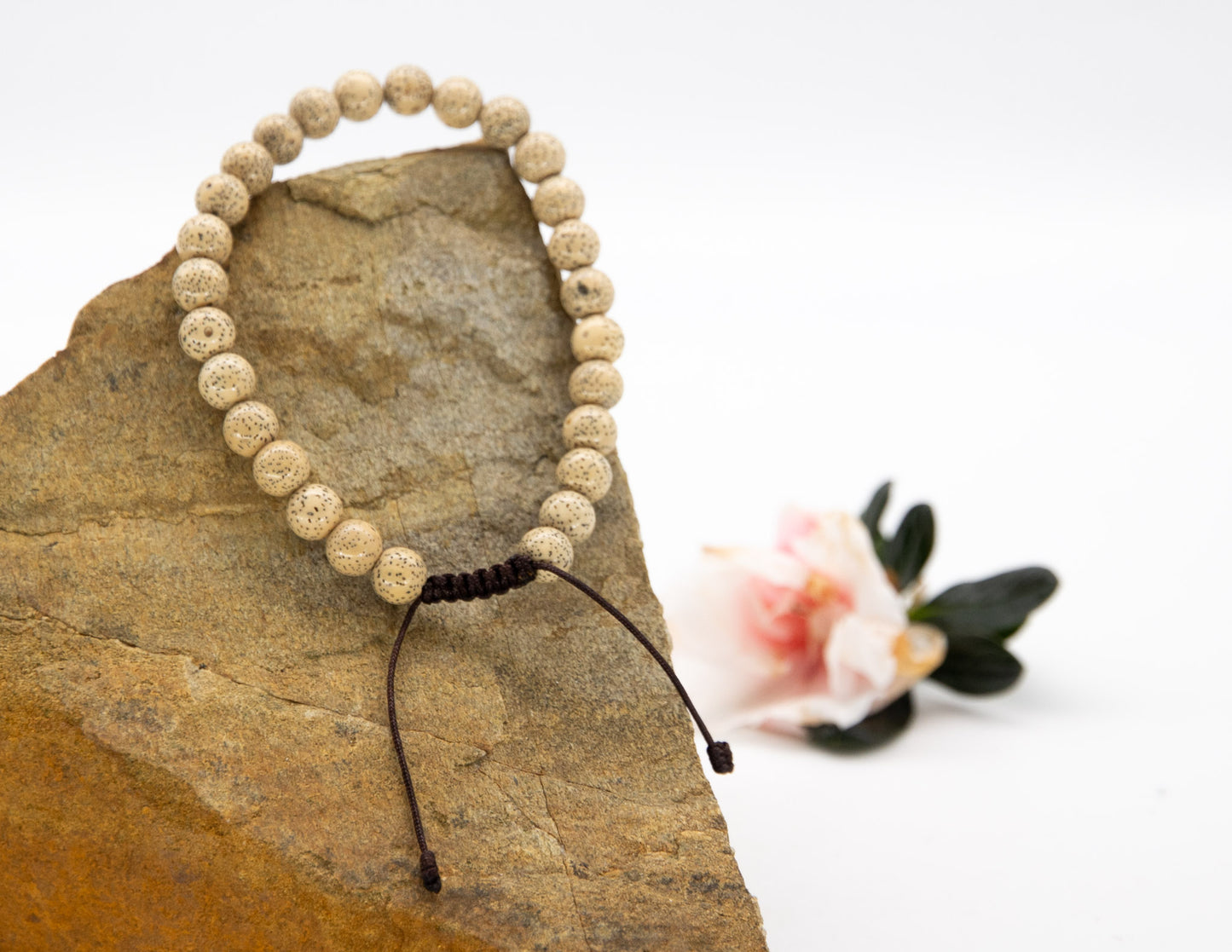 Lotus Seed Adjustable Wrist Mala - 27 Beads