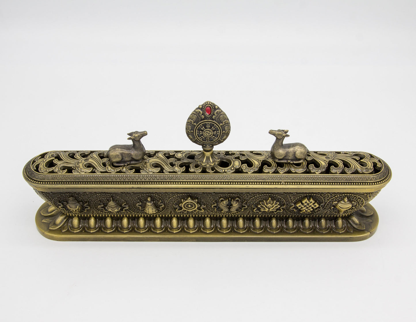 Dharma Wheel Incense Burner – Bronze, 32cm