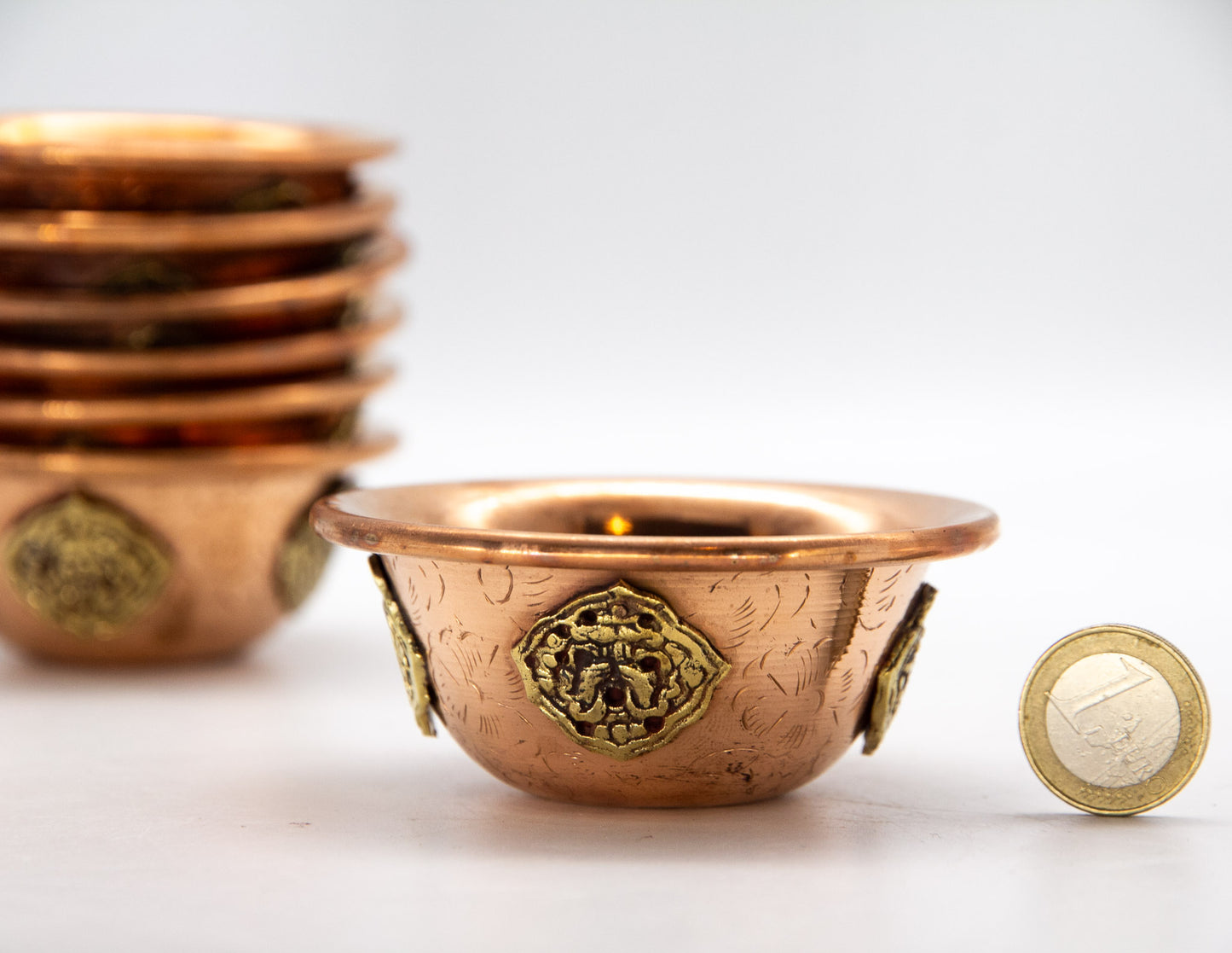 Motif Offering Bowl Set, Copper & Brass