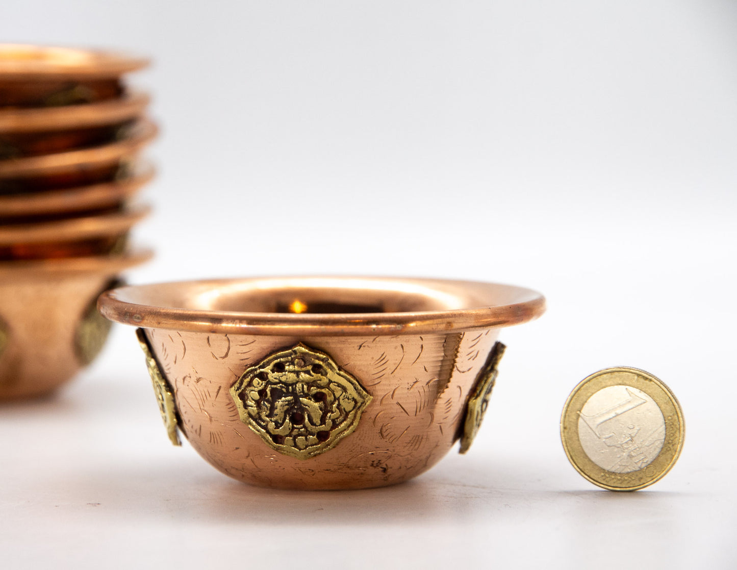 Motif Offering Bowl Set, Copper & Brass