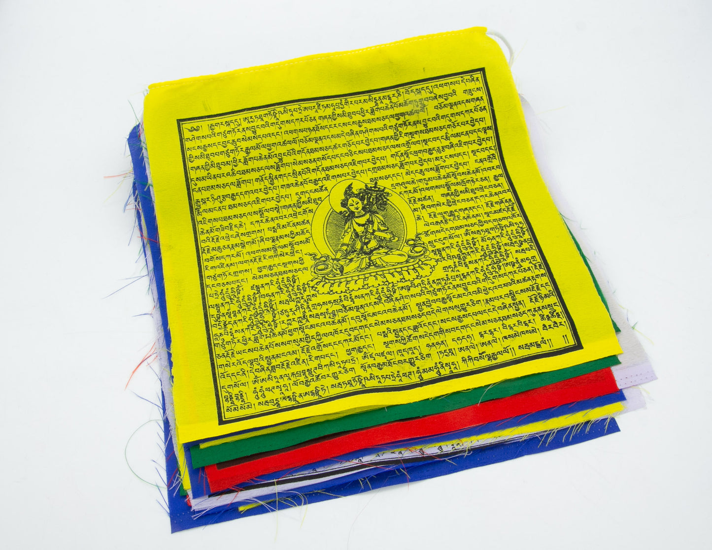 Sitatapatra "White Parasol" Prayer Flags, 25x25cm, 6.3m