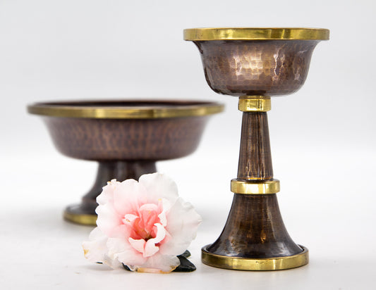Gehämmertes Serkyem-Set, oxidiertes Kupfer / Groß