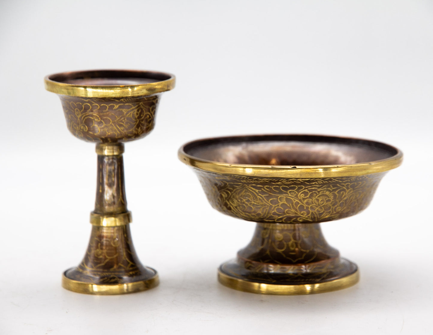 Engraved Serkyem Set, Oxidised Copper / Medium