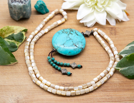 Turquoise & Mother of Pearl Necklace