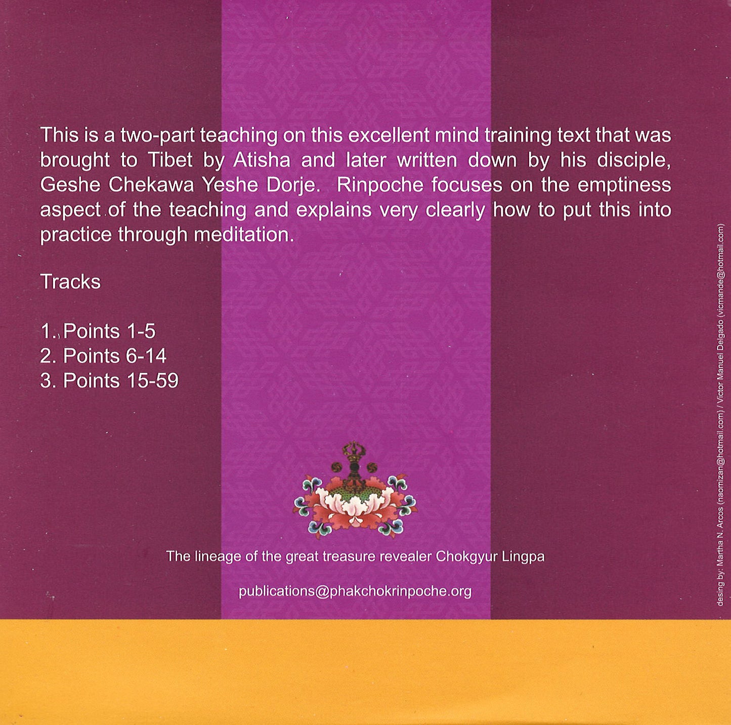 Seven Point Mind Training CD