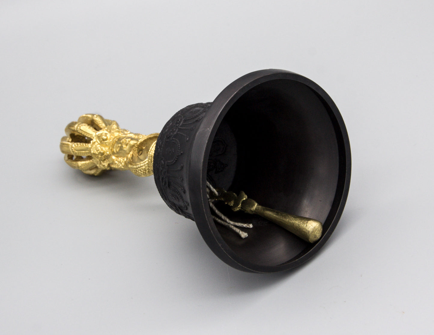 9-Pronged Black Bell & Dorje with Gold Contrast II – Ani
