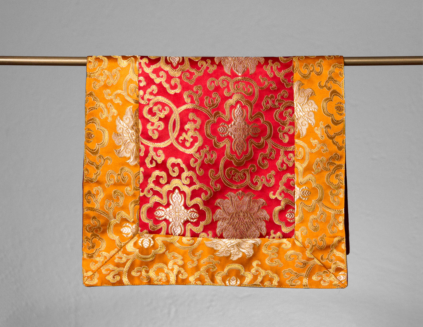 Standard Brocade Cloth / Practice Table Cover – Orange & Red