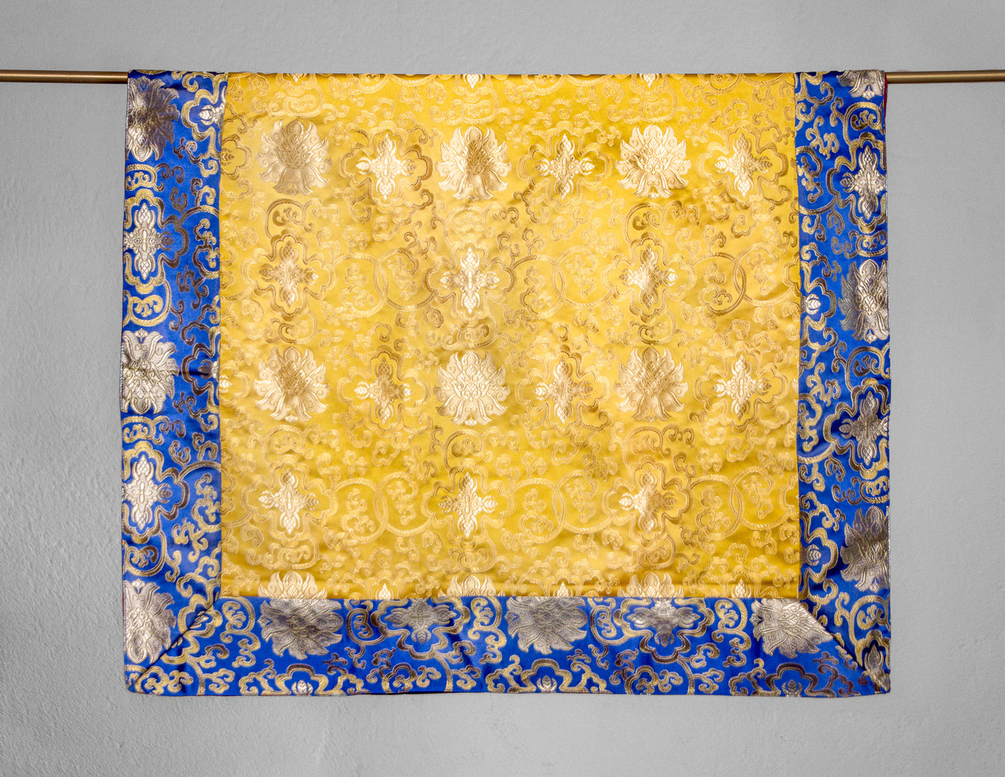 Large Table Cloth – Blue & Yellow Brocade