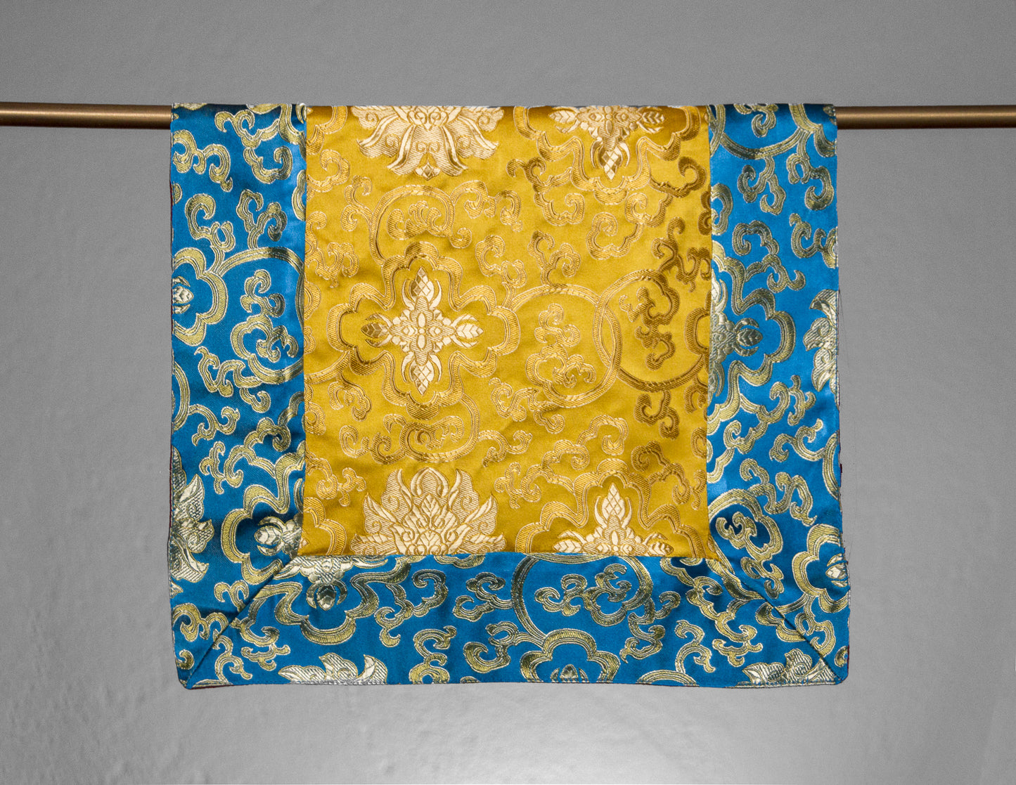 Standard Brocade Cloth / Practice Table Cover – Turquoise & Yellow