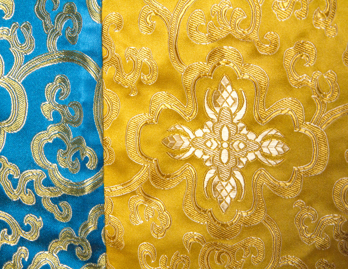 Standard Brocade Cloth / Practice Table Cover – Turquoise & Yellow