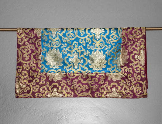 Tissu Brocart Carré / Couverture de Table d'Entraînement - Violet & Turquoise