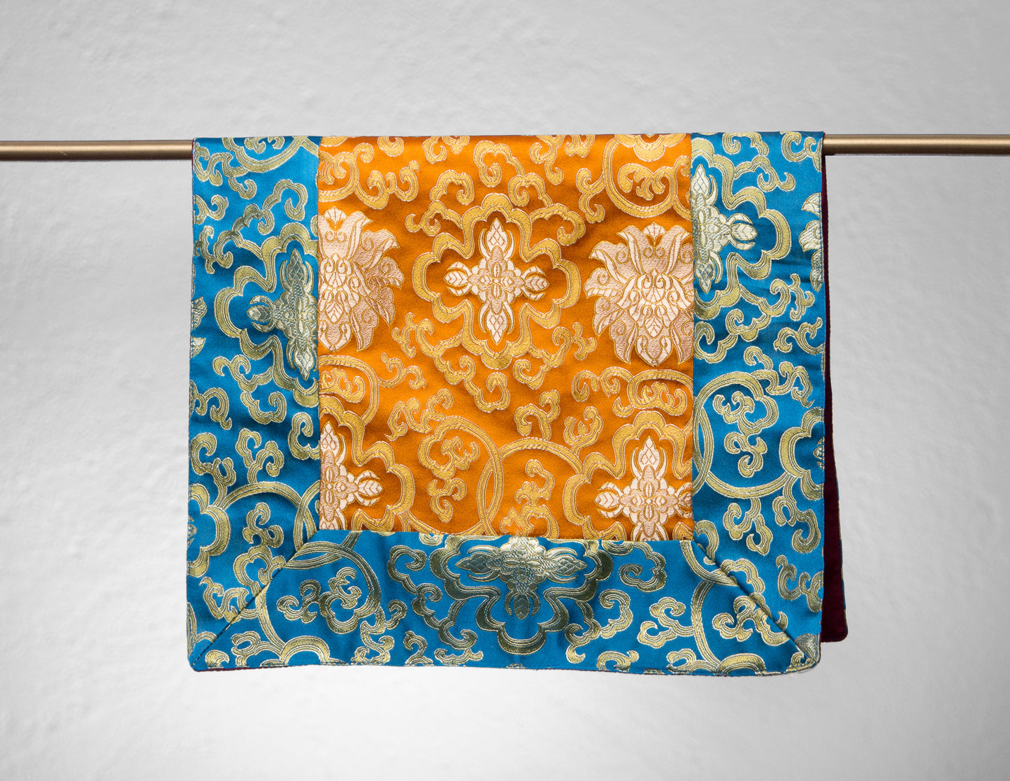 Standard Brocade Cloth / Practice Table Cover – Turquoise & Orange