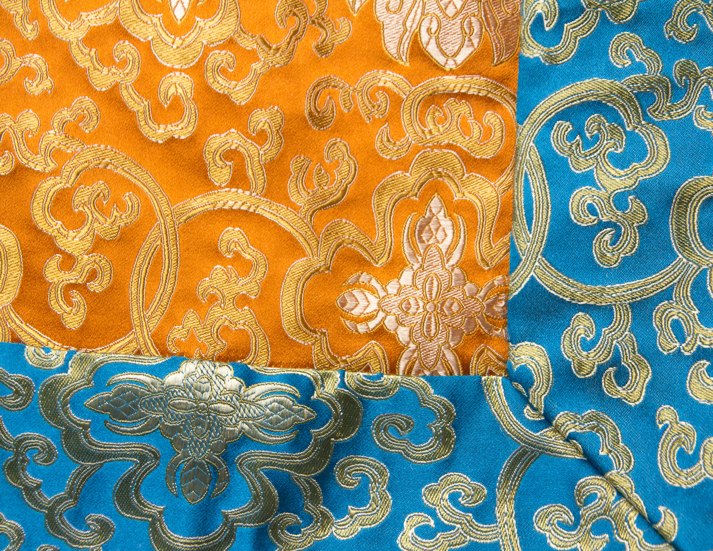 Standard Brocade Cloth / Practice Table Cover – Turquoise & Orange