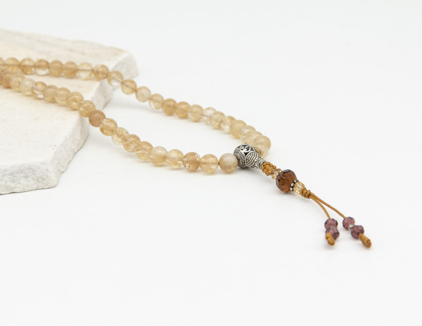 Rutilquarz & facettiertes Glas Mala – 6mm