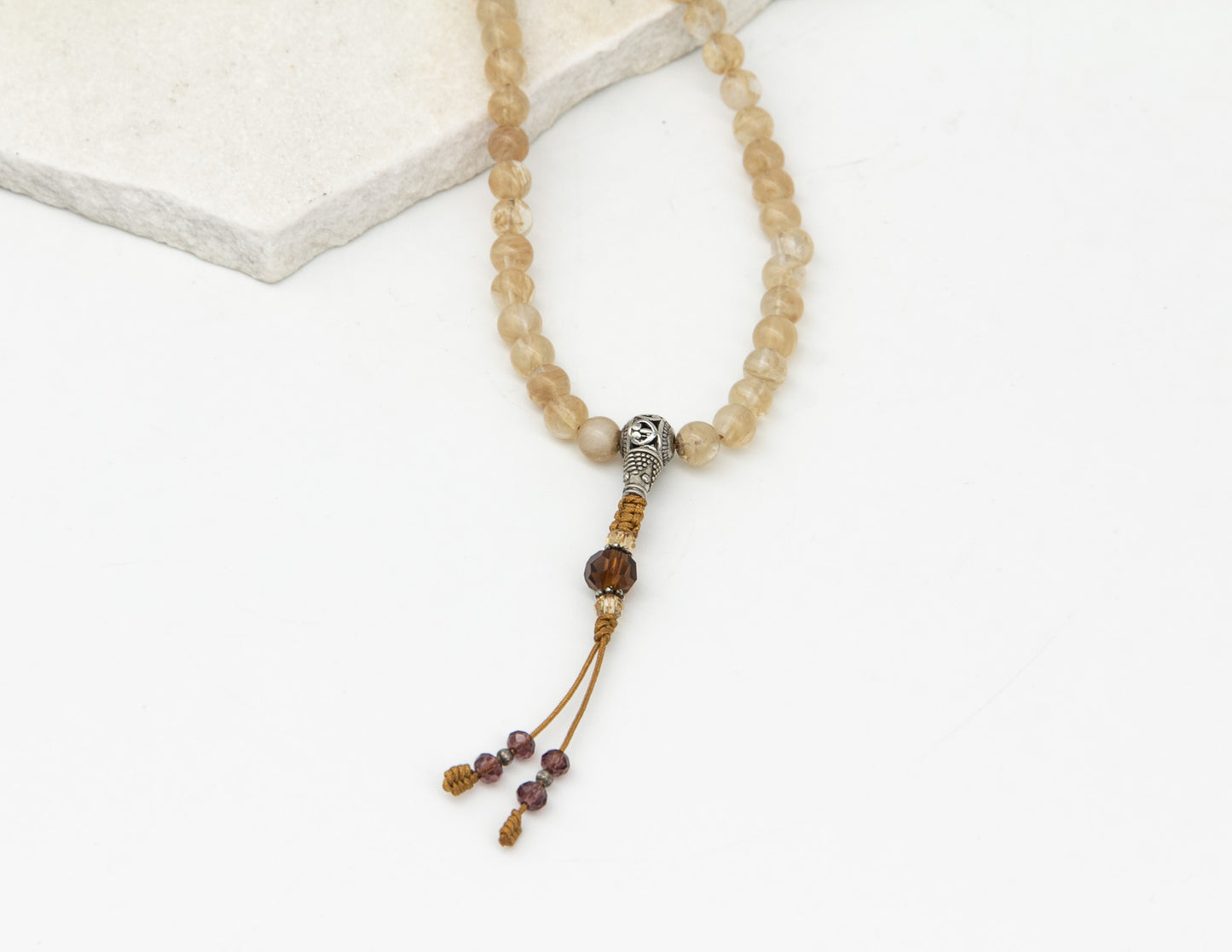 Rutilquarz & facettiertes Glas Mala – 6mm