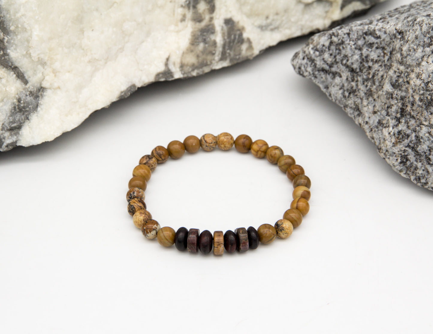 Beige Picture Jasper Bracelet – 6mm