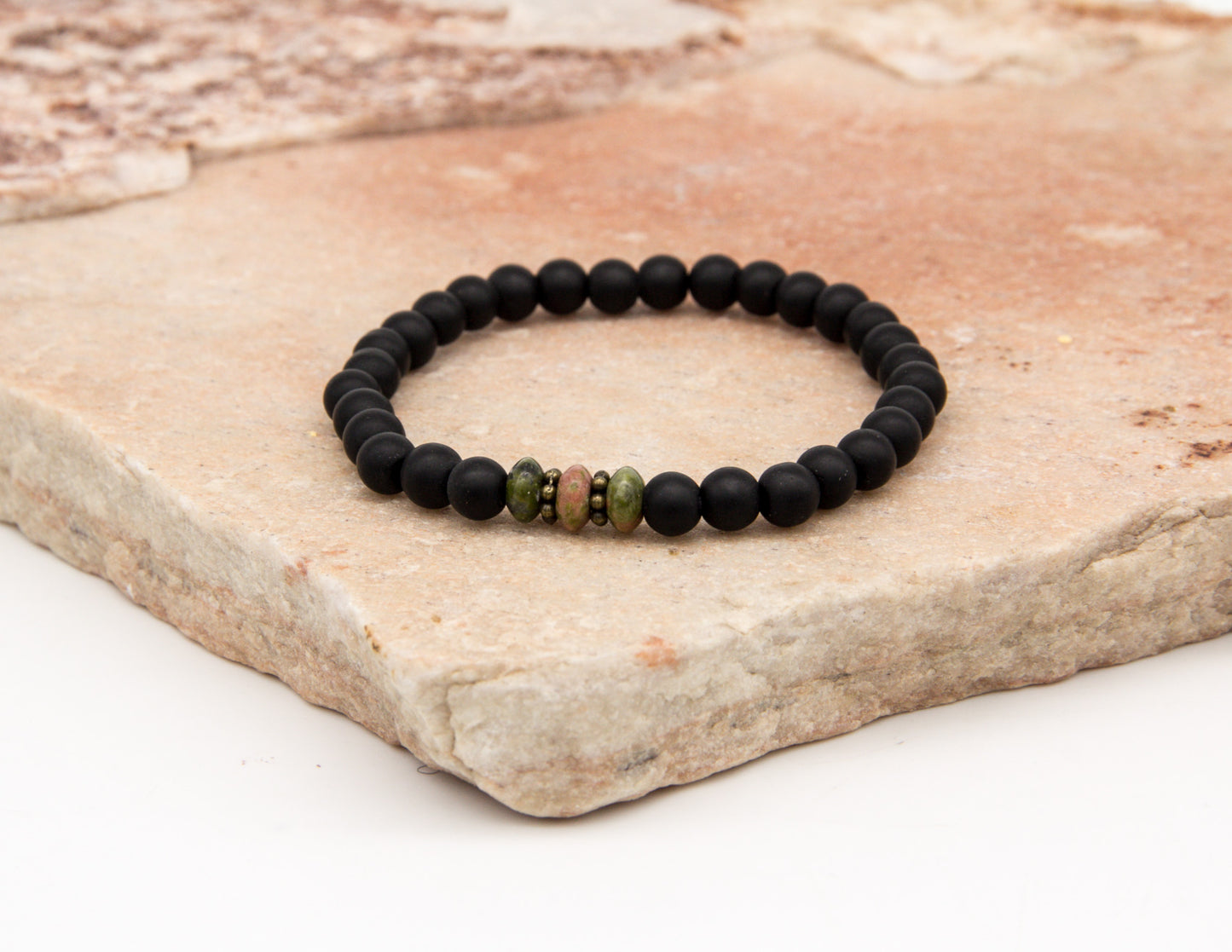 Onyx & Picasso Jasper Bracelet – 6mm