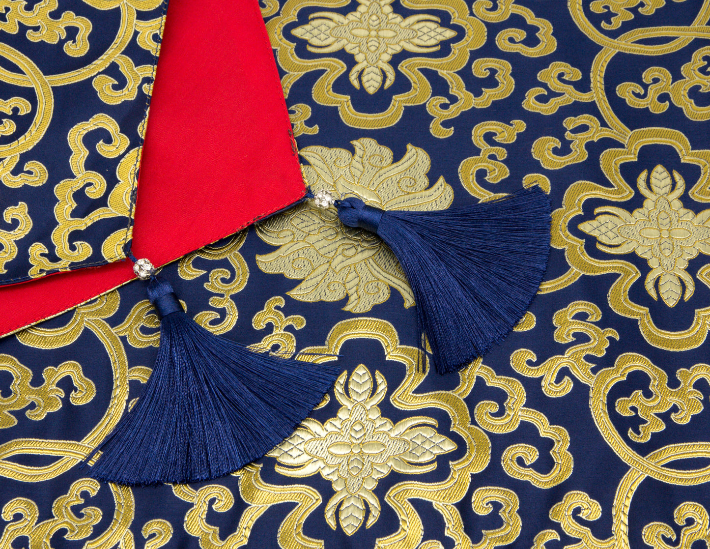 Long Brocade Cloth / Practice table runner – Blue