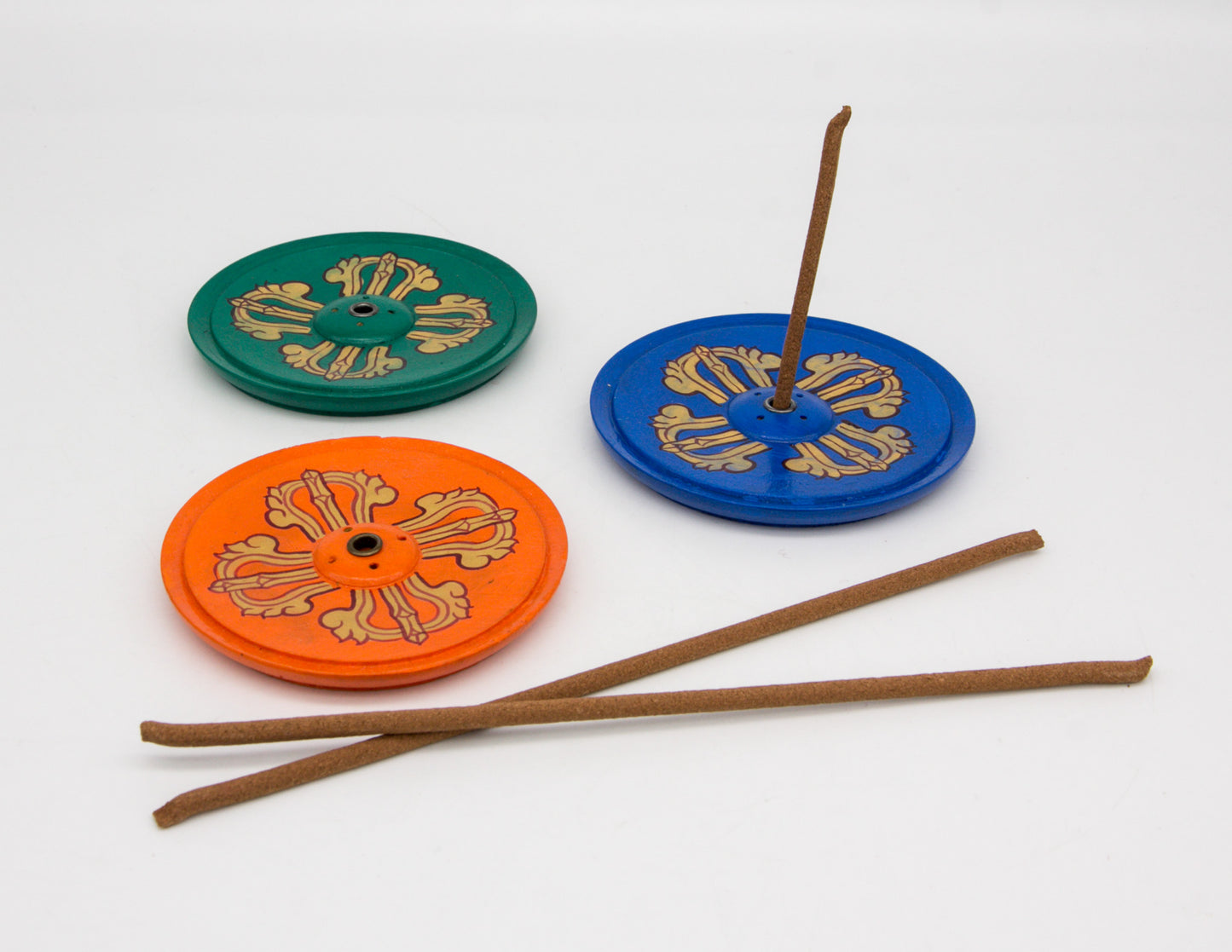 Colourful Wooden Dorje Incense Burner