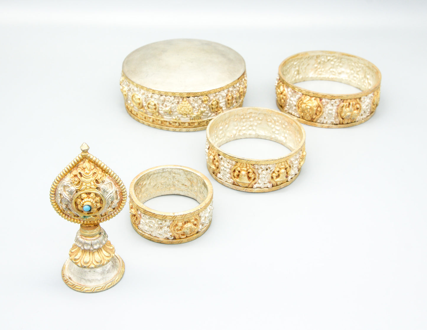 Handgefertigtes Gold & Silber Mandalaset, klein