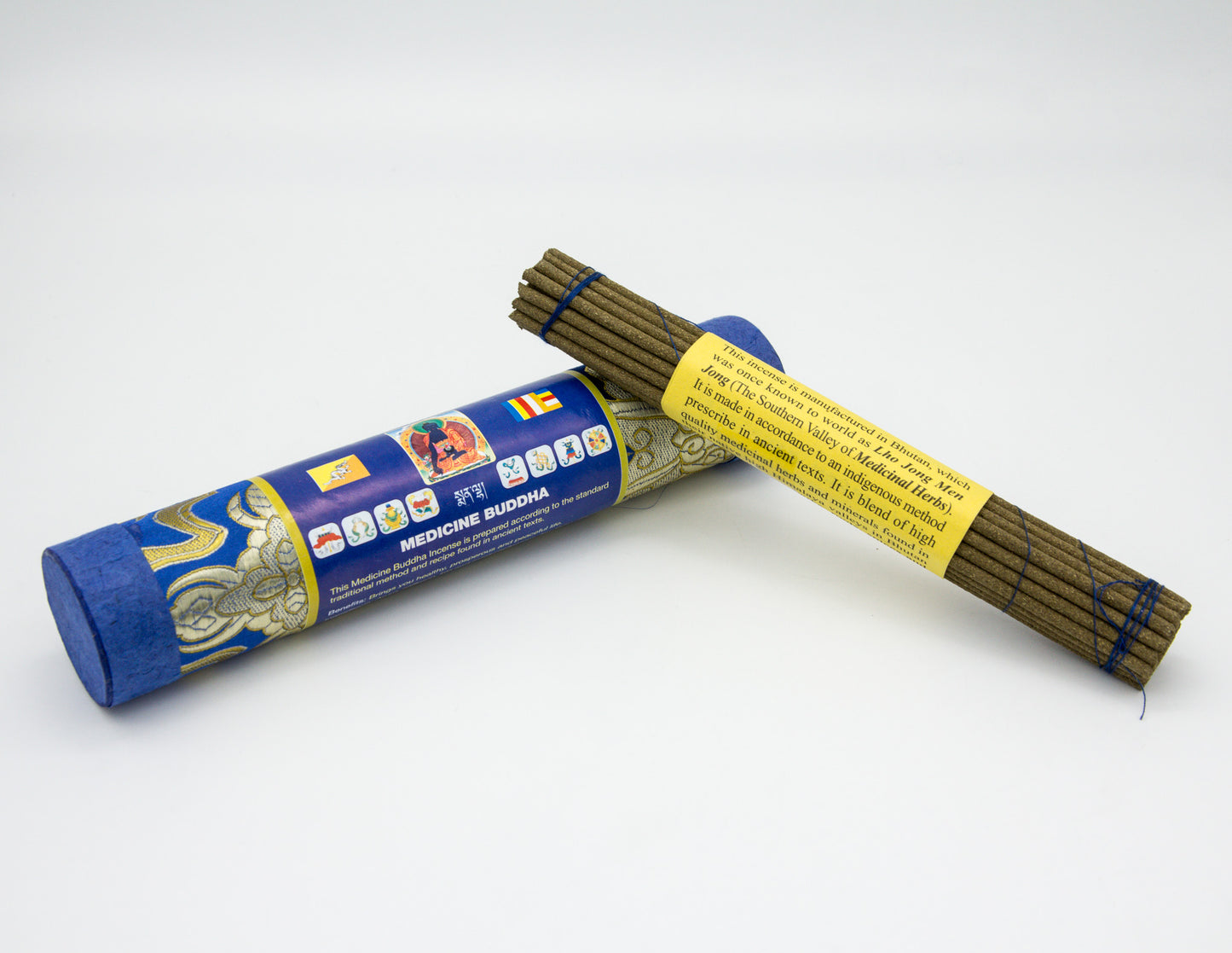 Medizin-Buddha-Räucherstäbchen – Brokat-Hülle