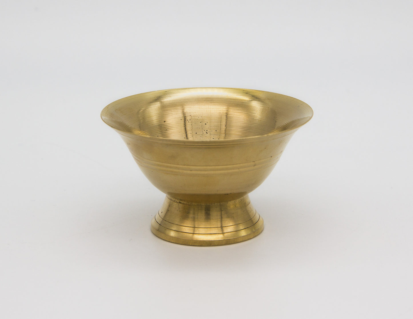 Footed Offering Bowl Set, Brass Plated – 7.0cm