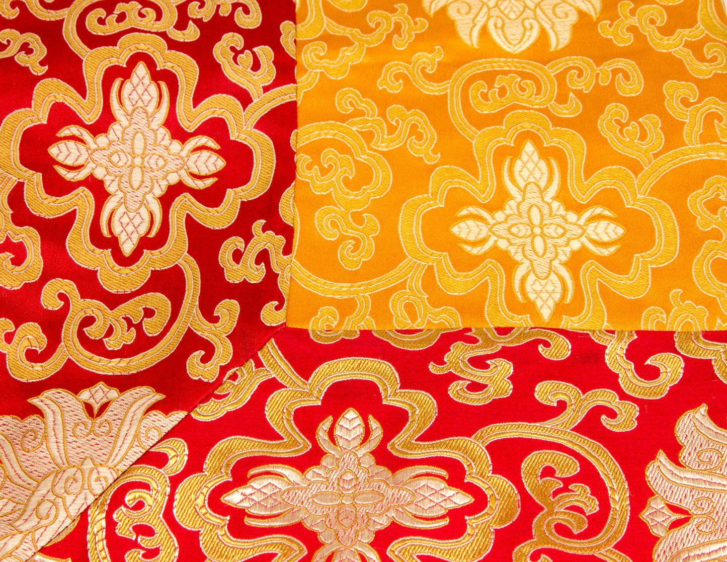 Medium Brocade Cloth / Practice Table Cover – Red & Orange