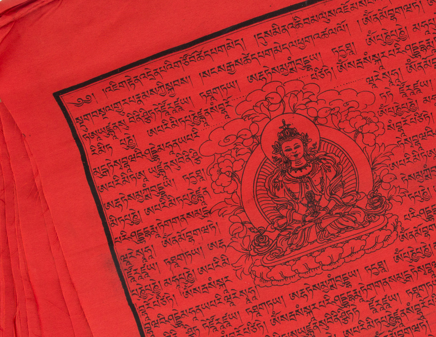 Large Amitayus 'Long Life' Prayer Flags, 33x33cm, 7.7m