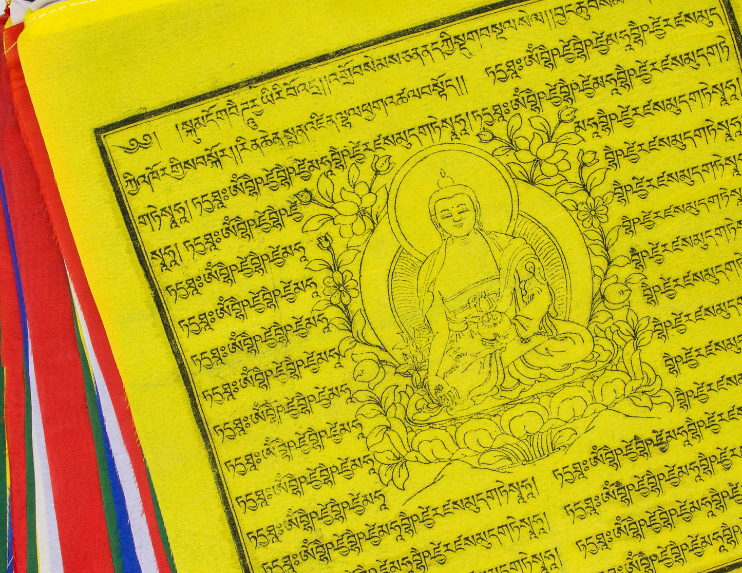 Large Medicine Buddha Prayer Flags, 33x33cm, 9.5m