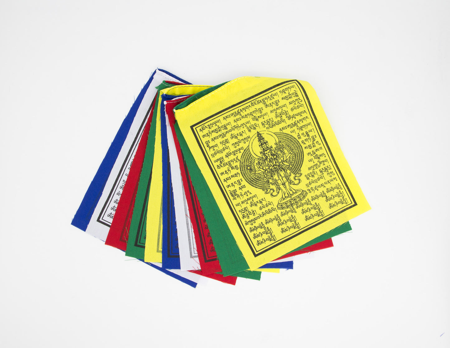 Thousand-armed Avalokitesvara Prayer Flags, 15x20cm, Multi