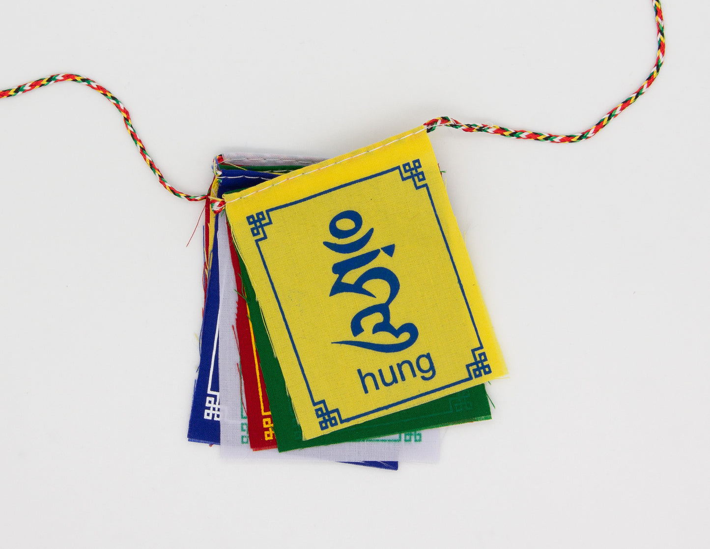 Mini Om Mani Padme Hung Gebetsfahnen, 7x9cm