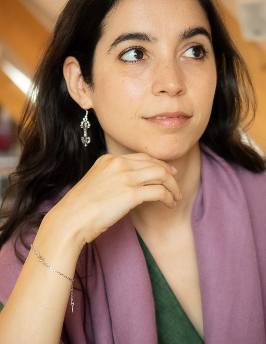 Boucles d'oreilles Dorjé en argent