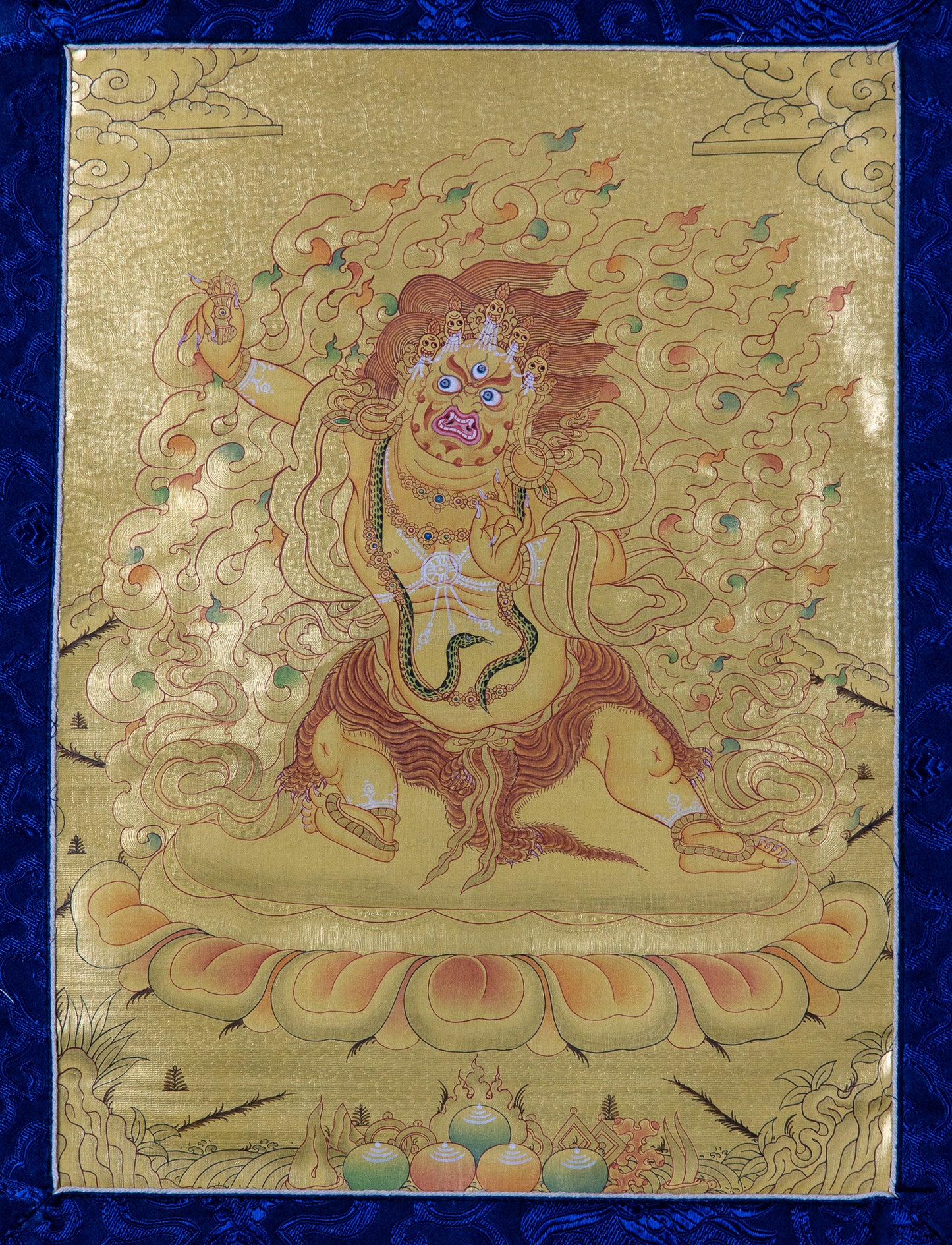 Golden Vajrapani Thangka I