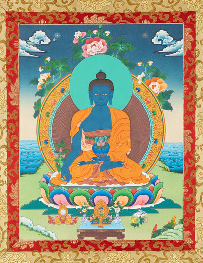 Bouddha de médecine Thangka XII