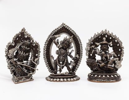 The Protector Trio: Ekajati, Rahula, and Damchen Dorje Lekpa