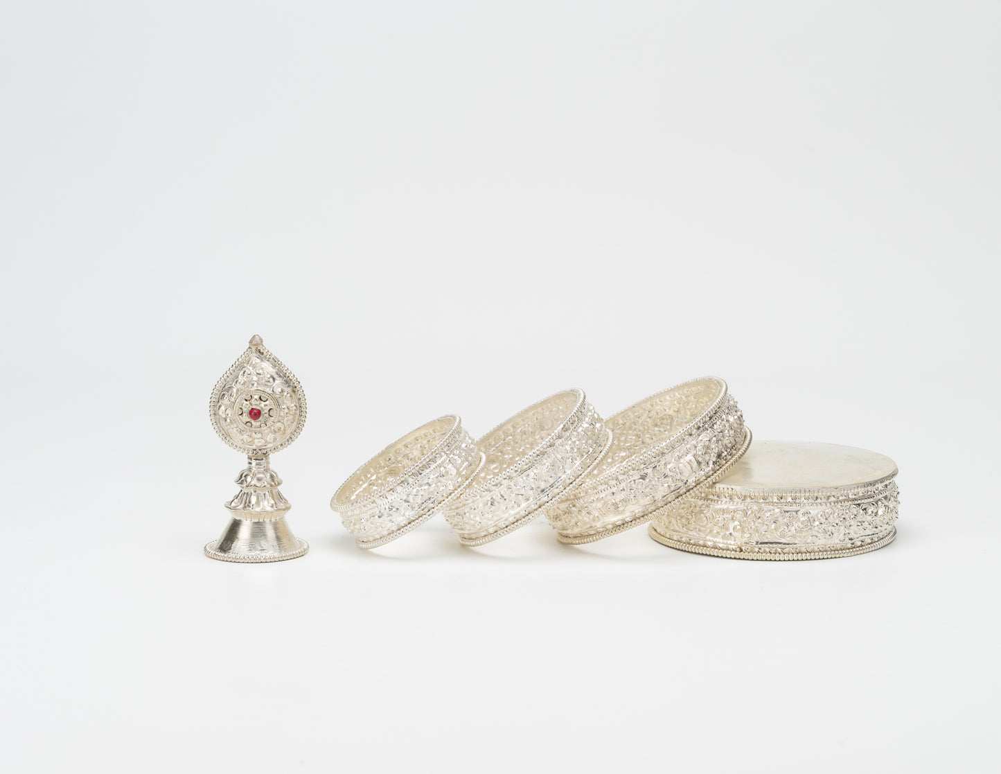 Silver Embossed Mandala Set