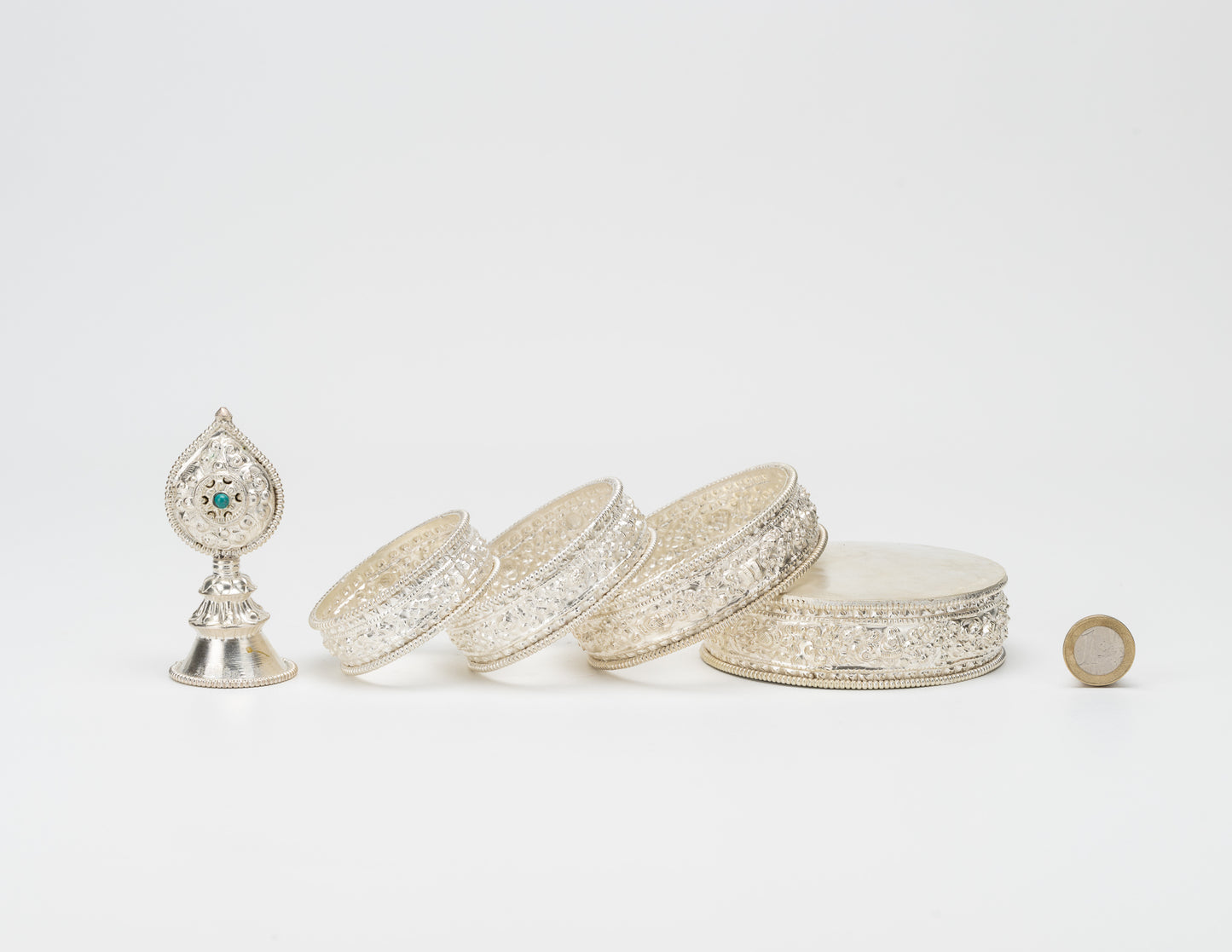 Silver Embossed Mandala Set