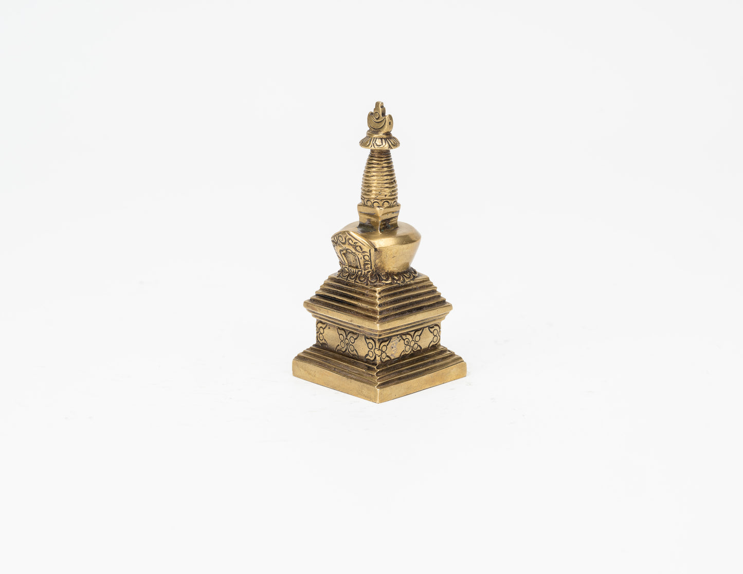 Brass Stupa of Enlightenment – 9 cm