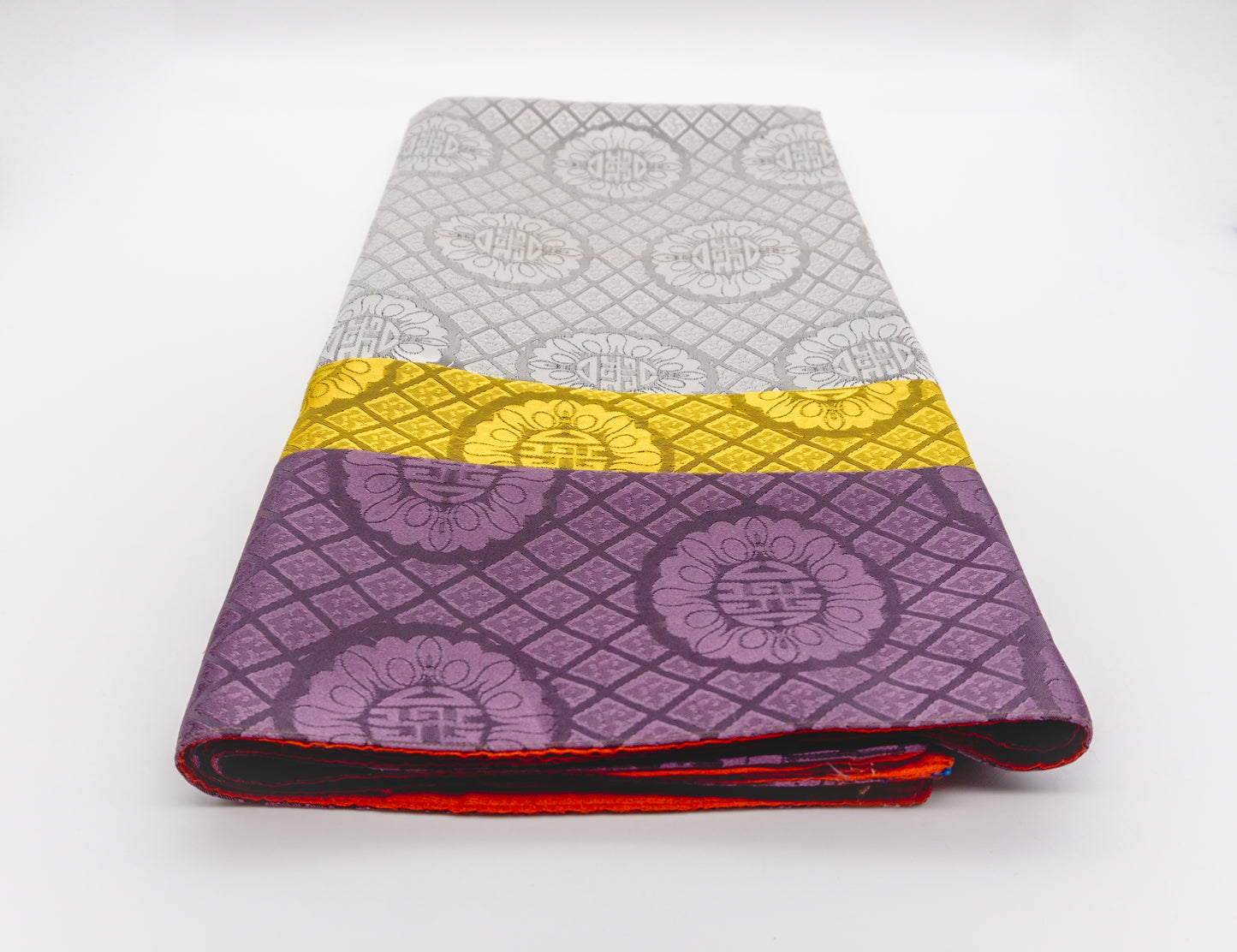 Square Brocade Cloth – Silver, Yellow & Purple