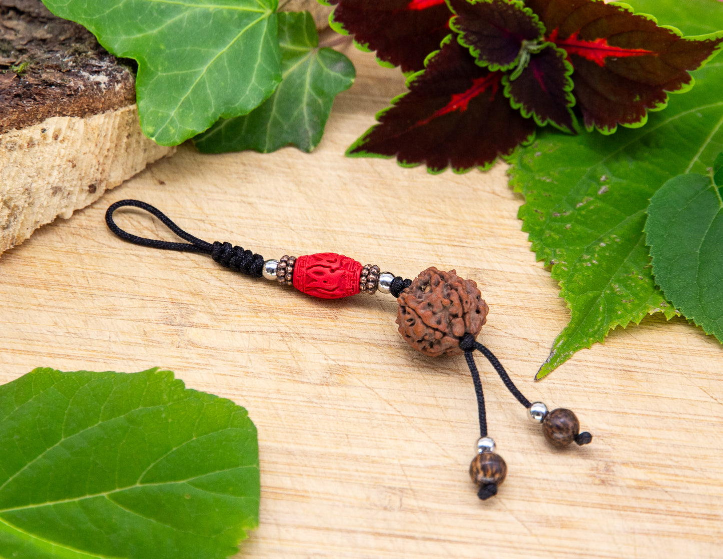 Rudraksha Seed Keychain